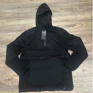 Motion Expedition Zip Hoodie Black Onyx Fleece Men's Size L MSRP $78